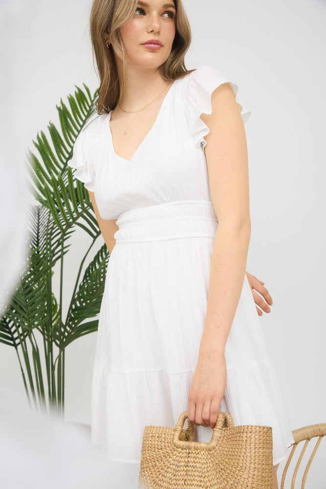 
                
                    Load image into Gallery viewer, Carefree Ruffle Mini Dress
                
            