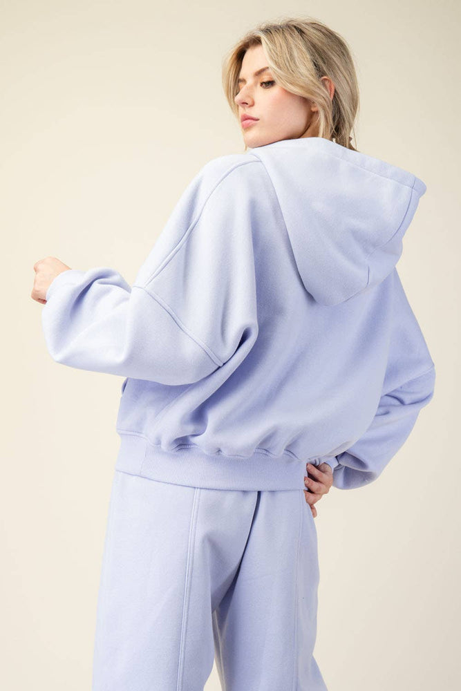 
                
                    Load image into Gallery viewer, Maddison Terry Fleece Quarter Zip Hoodie
                
            