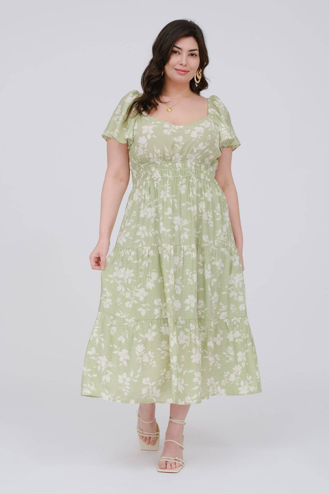 
                
                    Load image into Gallery viewer, Plus Gather Love Midi Dress
                
            