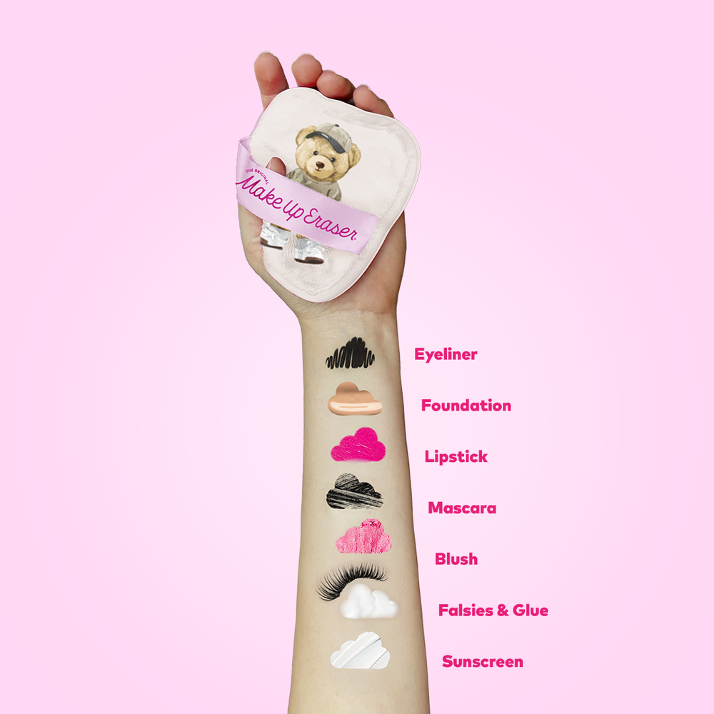 Teddy Bear Set & Cosmetic Bag