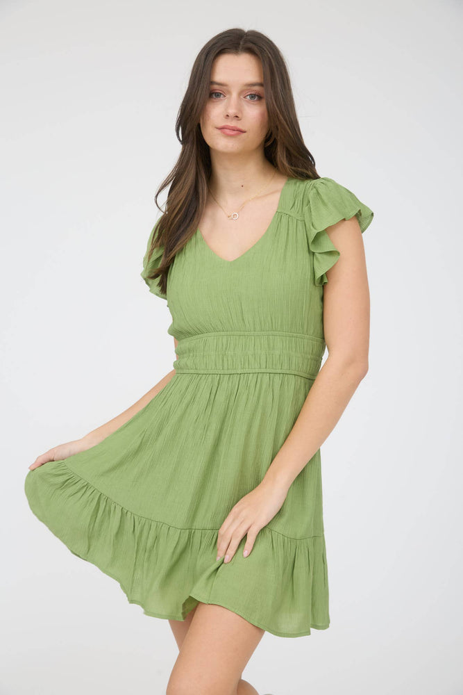 
                
                    Load image into Gallery viewer, Carefree Ruffle Mini Dress
                
            