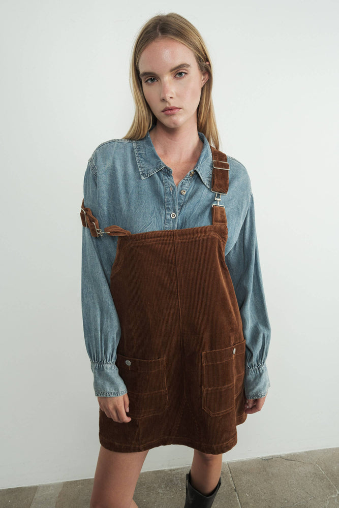 
                
                    Load image into Gallery viewer, So Cute Overall Mini Dress
                
            