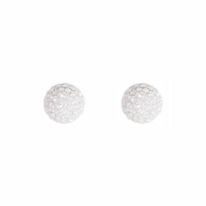 Park and Buzz radiance stud. Sparkle ball earrings. Hillberg and Berk. Canadian Brand. Glitter ball earrings. Opal white sparkle earrings jewelry jewellery. Valentines gift. 